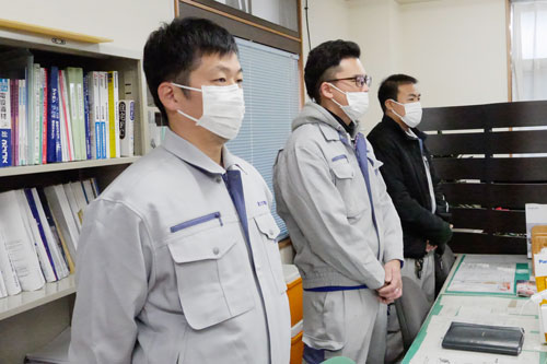 株式会社フジ電設のミーティング風景。